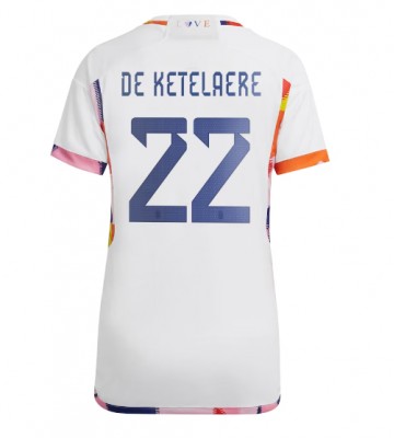 Belgium Charles De Ketelaere #22 Replica Away Stadium Shirt for Women World Cup 2022 Short Sleeve